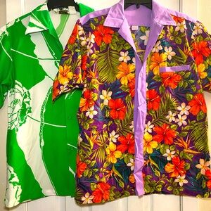 Vintage Men’s Aloha Hawaiian Dress Shirt Combo